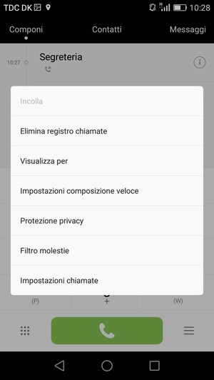 Seleziona Impostazioni chiamate