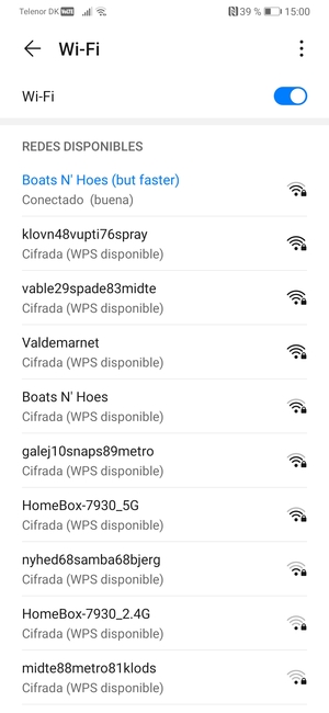 Ahora está conectado a la red Wi-Fi