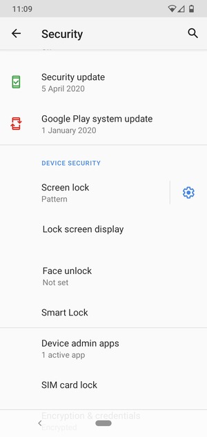 Select SIM card lock