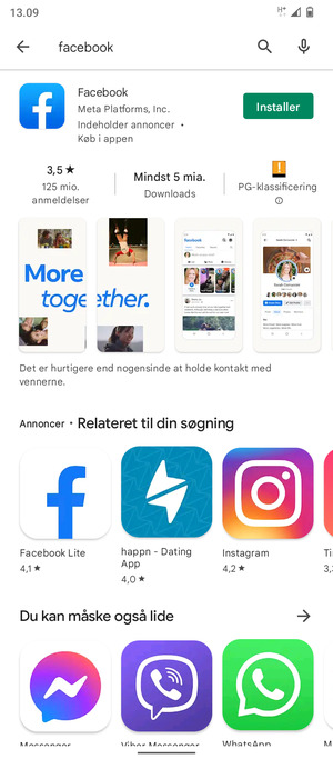 Vælg appen