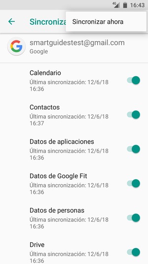 Seleccione Sincronizar ahora