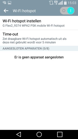 Uw telefoon is nu geïnstalleerd voor gebruik als modem
