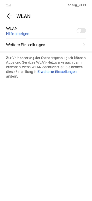 Schalten Sie WLAN ein