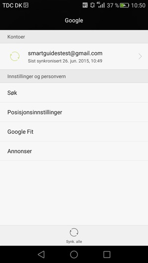 Velg kontoen din