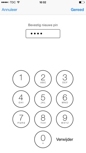 Bevestig uw Nieuwe pin en selecteer Gereed