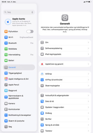 Vælg Mobildata