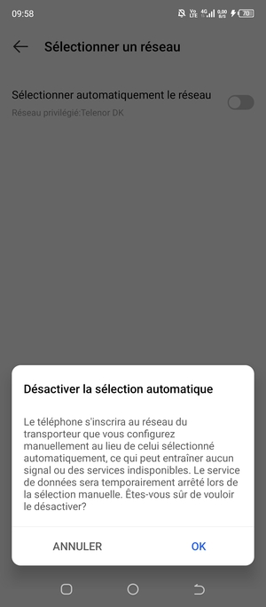 Sélectionnez OK