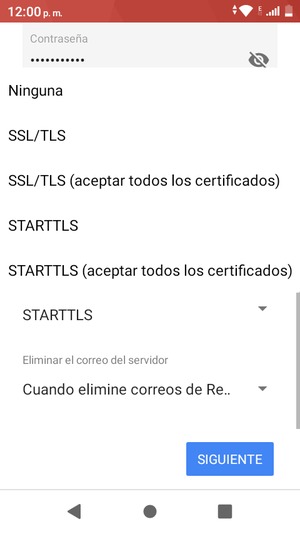 Seleccione Ninguna y SIGUIENTE