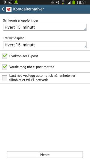 Velg Neste
