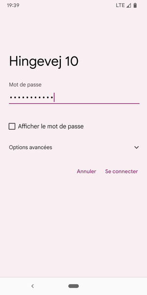 Saisissez le mot de passe du Wi-Fi et sélectionnez Se connecter
