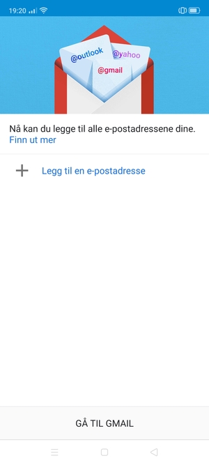 Velg Legg til en e-postadresse