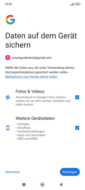 Wählen Sie Ihre bevorzugten Optionen und wählen Sie Bestätigen