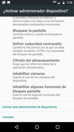 Desplácese hacia abajo y seleccione Activar este administrador de dispositivos