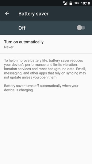 Turn on Battery Saver