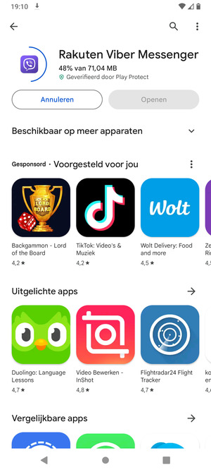 Wacht tot het installatieproces beëindigd is