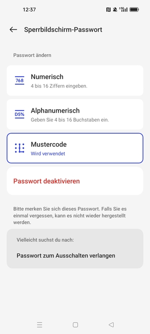 Ihr Handy ist jetzt mit einer Bildschirmsperre gesichert