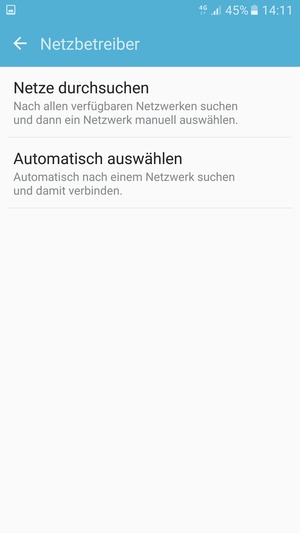 Wählen Sie Netze durchsuchen