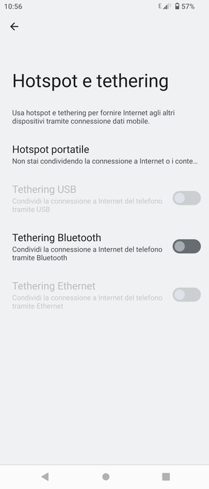 Seleziona Hotspot portatile