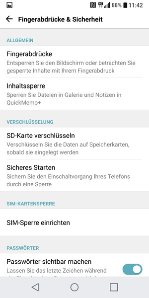 Wählen Sie SIM-Sperre einrichten