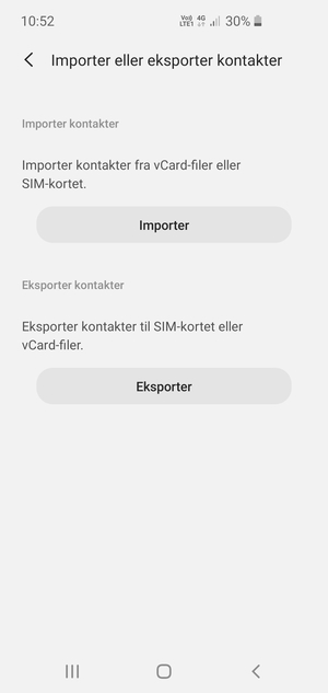 Velg Importer
