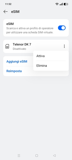 Seleziona  Attiva