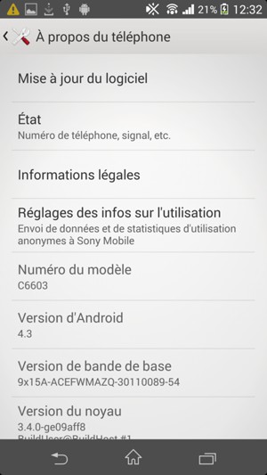 Sélectionnez Mise à jour du logiciel