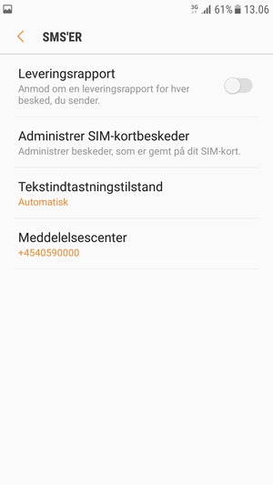 Vælg Meddelelsescenter