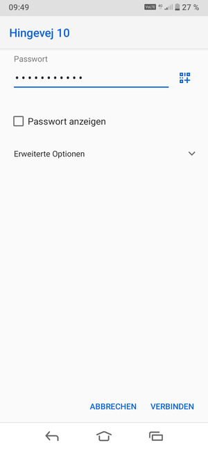 Geben Sie das WLAN-Passwort ein und wählen Sie VERBINDEN
