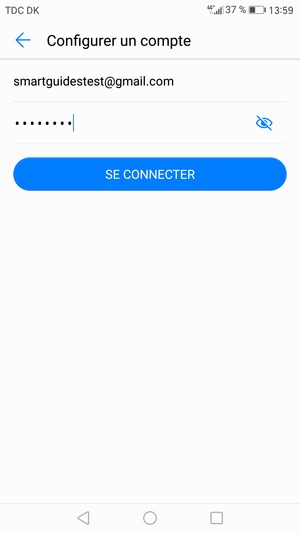 Saisissez votre adresse Gmail ou Hotmail et votre mot de passe. Sélectionnez SE CONNECTER
