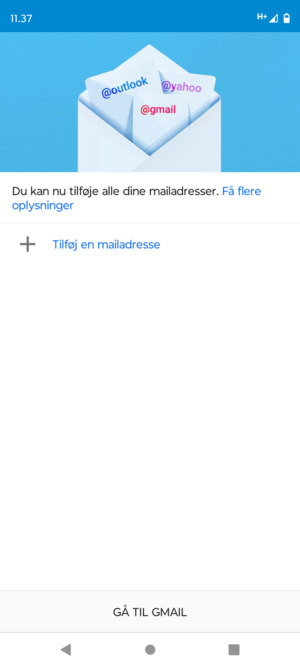 Vælg Tilføj en mailadresse