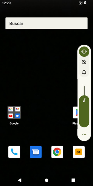 Seleccione Vibración para cambiar al modo de vibración