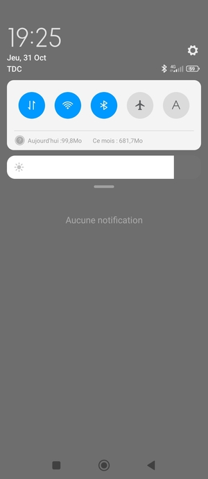 Déroulez à nouveau le menu du haut