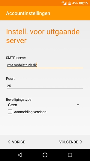 Haal het vinkje uit het Aanmelding vereisen selectievakje en selecteer VOLGENDE
