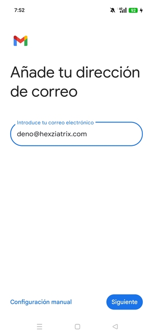 Introduzca su Dirección de correo electrónico y seleccione Siguiente