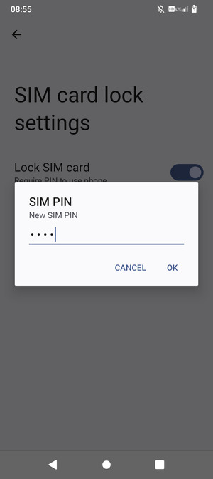 Enter your New SIM PIN and select OK