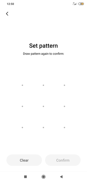 Draw the unlock pattern again