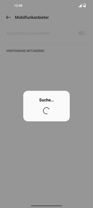 Warten Sie, bis die Suche abgeschlossen ist