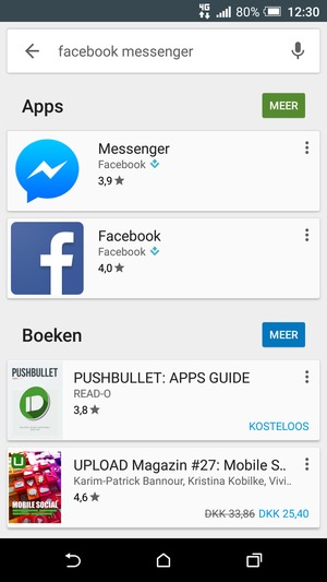 Selecteer de app