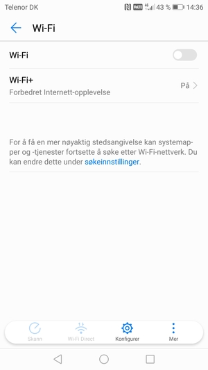 Slå på Wi-Fi