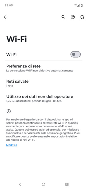 Attiva Wi-Fi