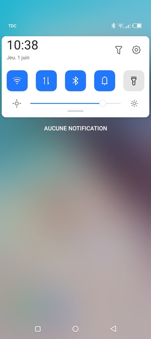 Déroulez à nouveau le menu du haut