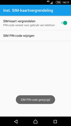 Uw SIM PIN-code is gewijzigd