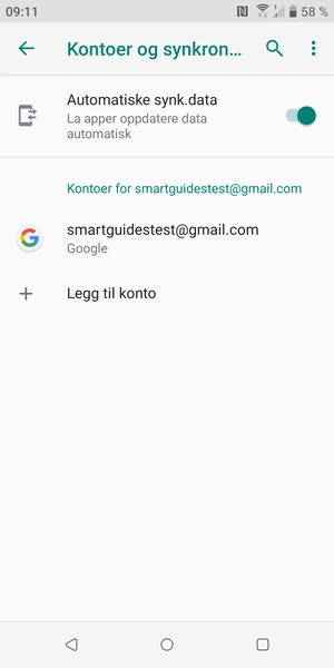 Velg din Google-konto
