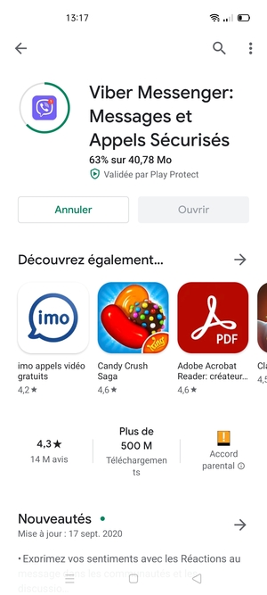 Veuillez attendre la fin de la procédure d'installation