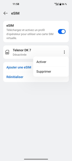 Sélectionnez  Activer