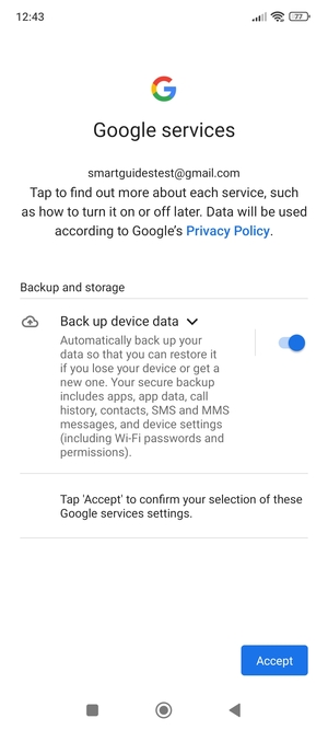 Select Accept
