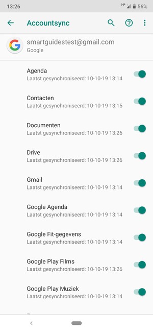 Selecteer de Menu-knop