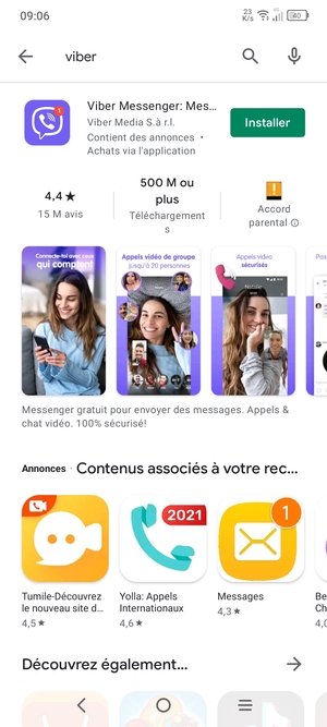 Sélectionnez l'appli