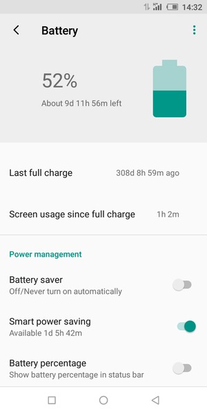 Turn on Battery saver