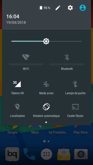 Sélectionnez le bouton Paramètres